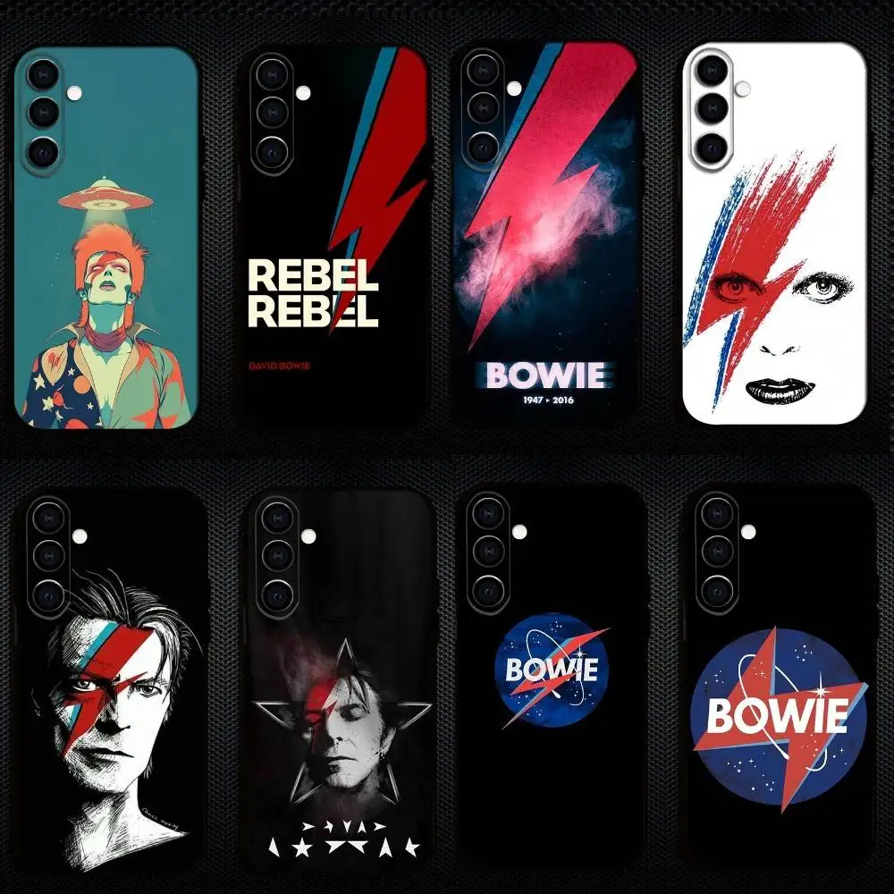 

D-David Singer B-Bowie Phone Case For Samsung Galaxy A73,A72,A71,A70,A53,A52,A51,Others Soft Black Shell