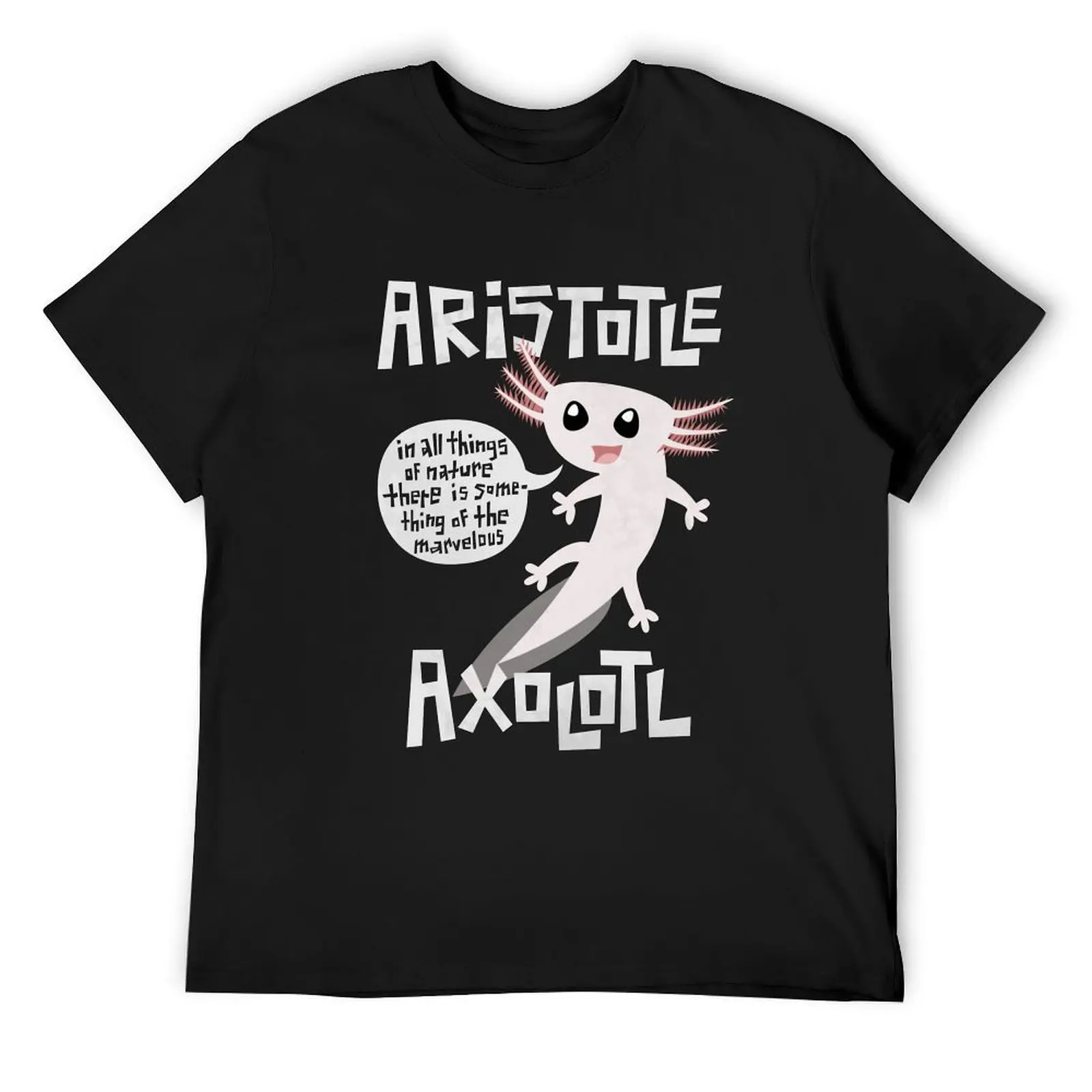 

Aristotle Axolotl T-Shirt custom t-shirts Clothing summer clothes heavyweights men workout shirt