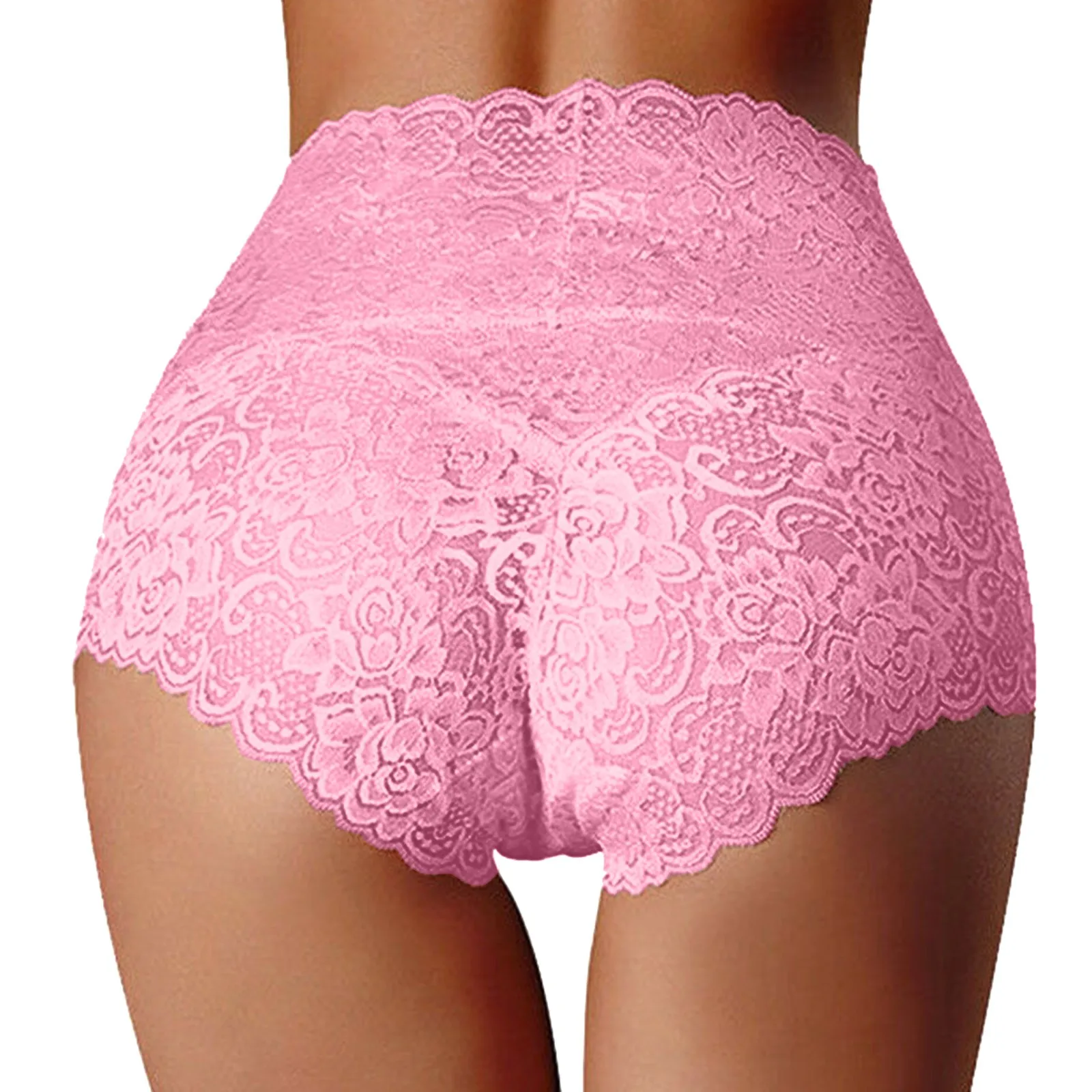 Culotte en dentelle taille haute pour femme, sous-vêtement sexy, lingerie sans couture, slip féminin, lifting des fesses, caleçon respirant, 2024