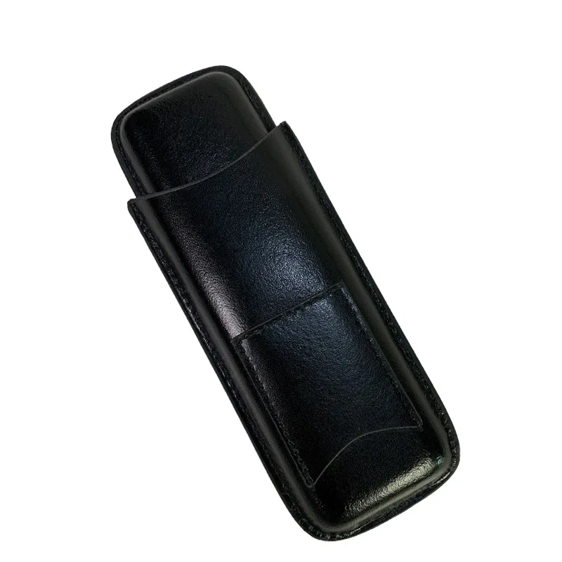 Leather Cigar Case, Portable Cigar Accessories for 2 Cigars Cool Gadgets