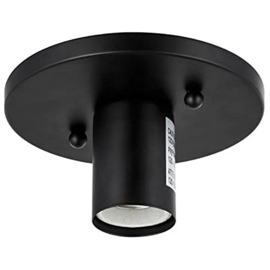 

Декоративный держатель для лампы 41607, средний цоколь E26, максимальная мощность 60 Вт (лампа в комплект не входит), для использования внутри помещений, стальная конструкция, матовое черное покрытие, класс E