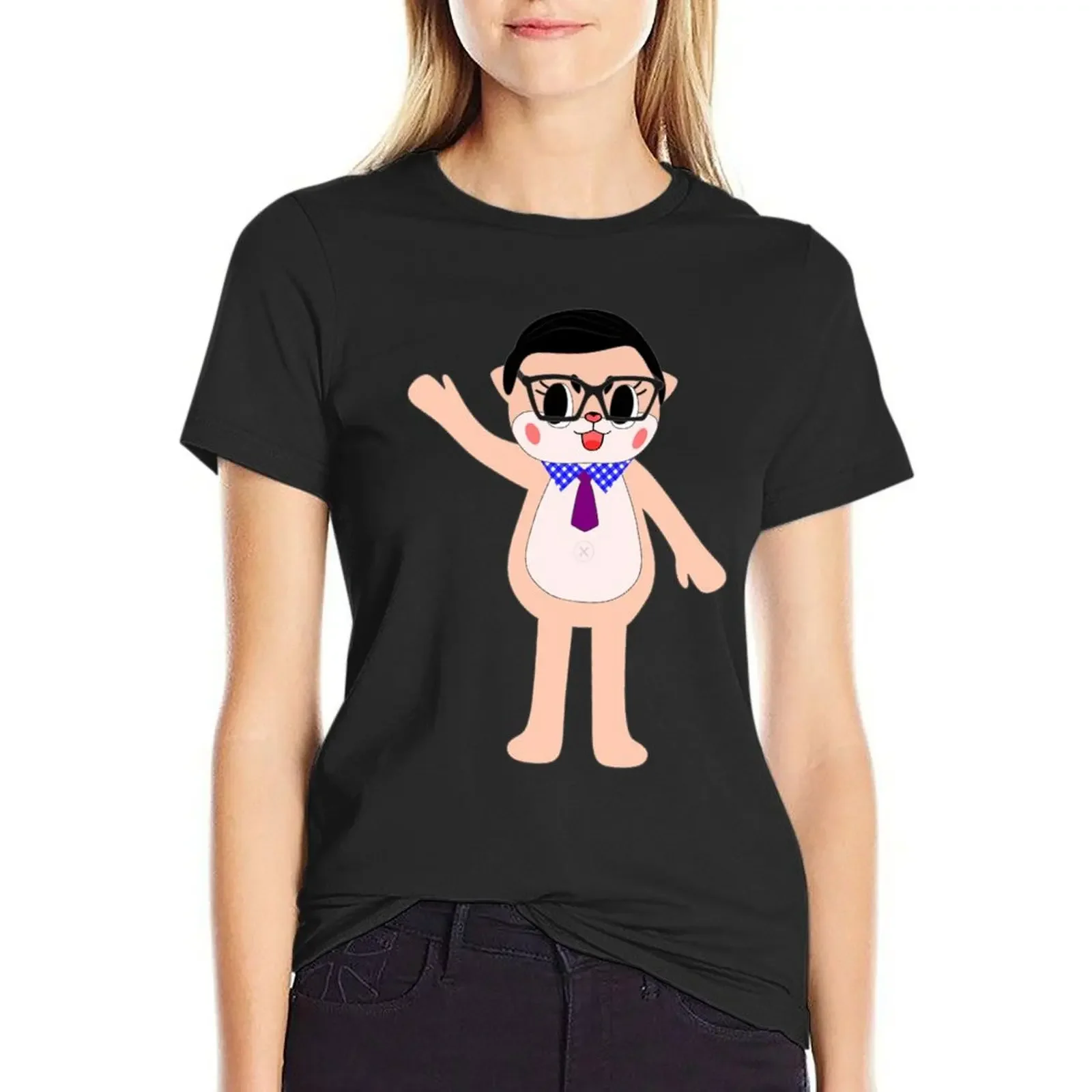 

Chiijohn Waving T-Shirt anime clothes oversized customs korean fashion t shirt for Women