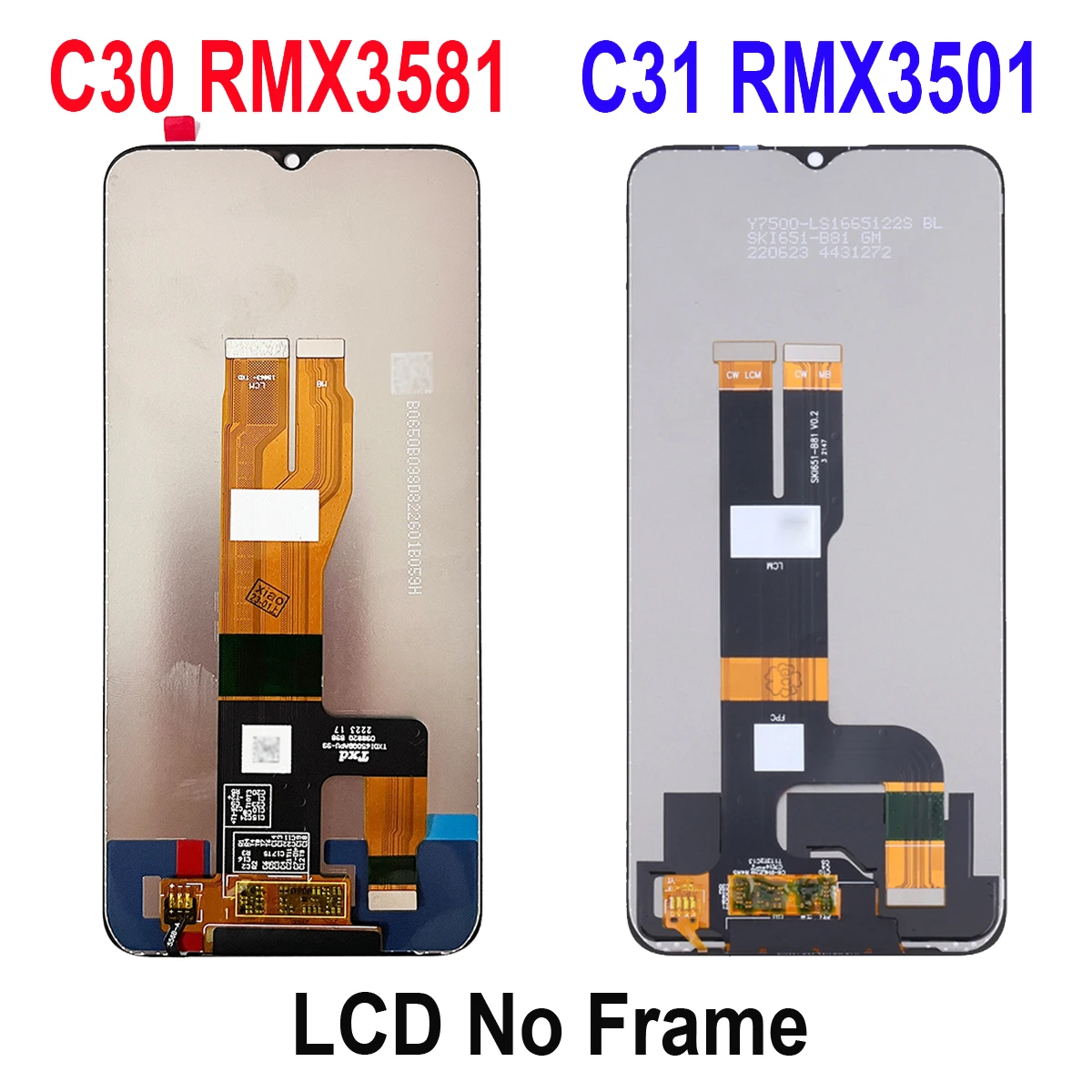 For Realme C31 RMX3501 C30 RMX3581 LCD Dispaly Touch Digitizer Screen Assembly Parts