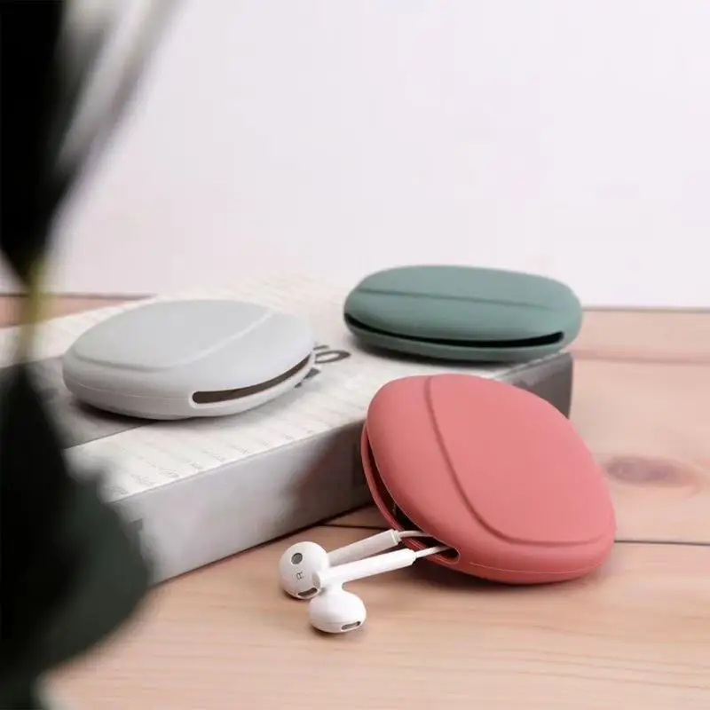 Custodia per auricolari in silicone Custodia multifunzionale per cavo dati Cavi per cuffie Tappi per le orecchie Custodia protettiva portatile