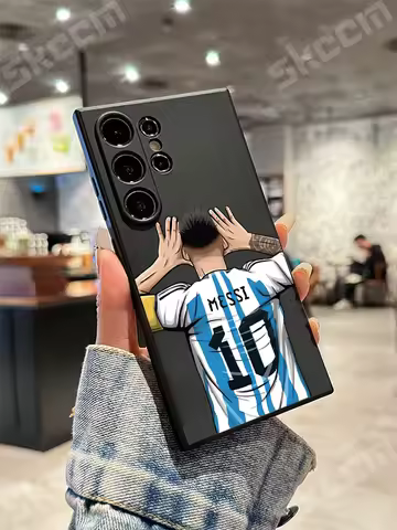 No. 10 Messi Football Superstar Design Case For Samsung Galaxy A15 A35 A54 A55 A51 A71 A72 A73 S24 Ultra S23 Plus S22 S20 Cover