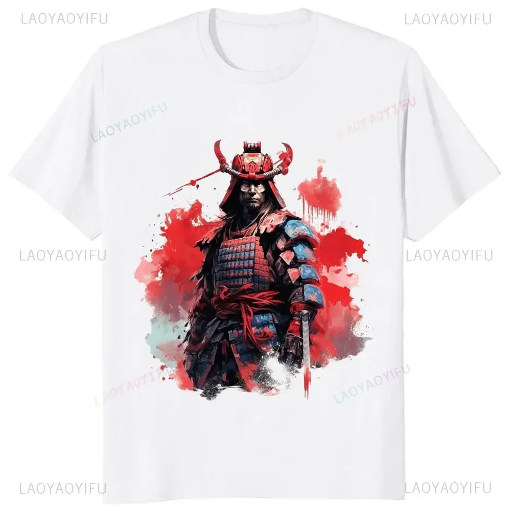 Printed Japanese Samurai Bushido Summer Trend Harajuku Short Sleeve Unisex Graphic Oversized T-shirt