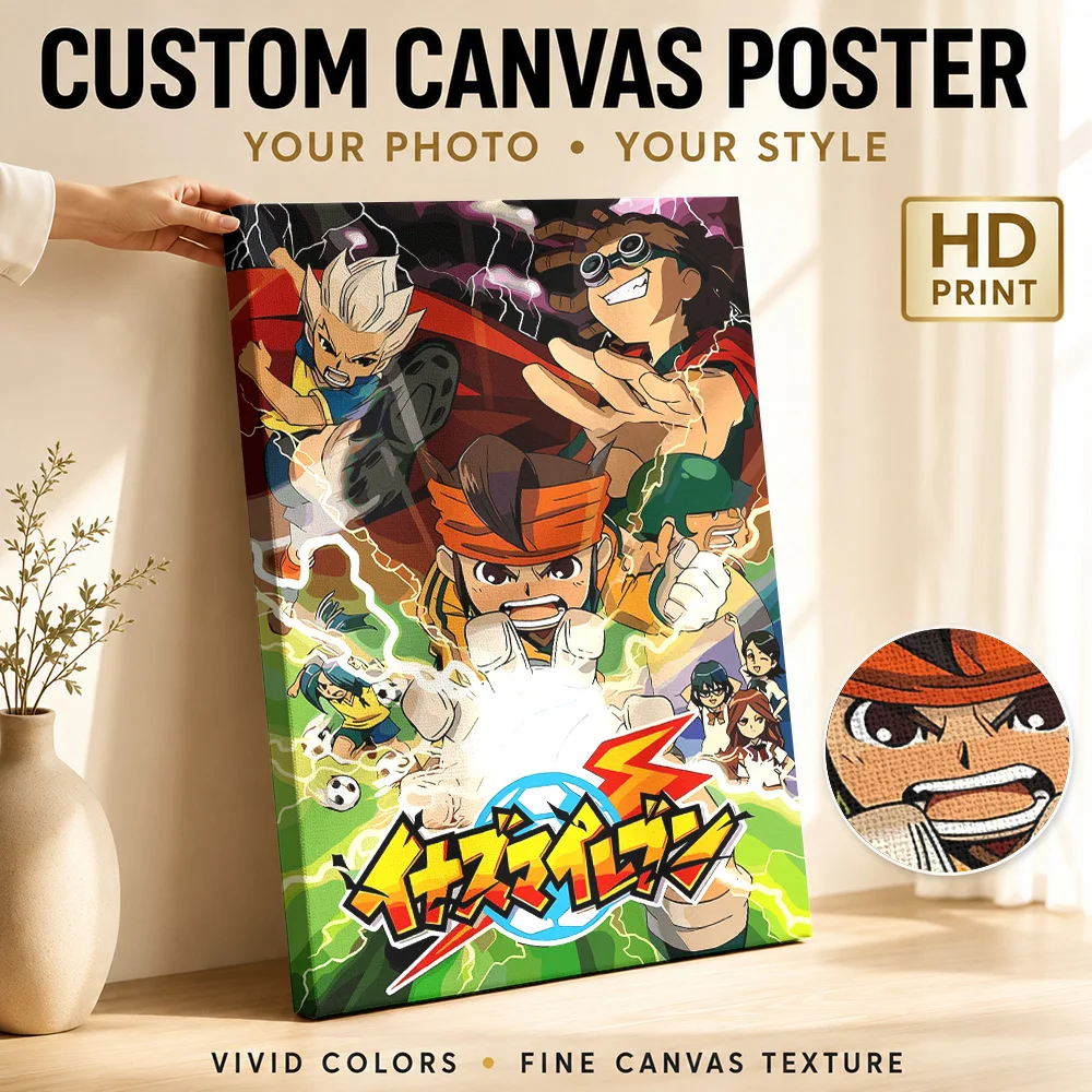 Inazuma Eleven 3 Anime Framed Canvas Print Poster Customized Gaming Anime Wall Paintings Decoration for Bedroom Ready to Hang