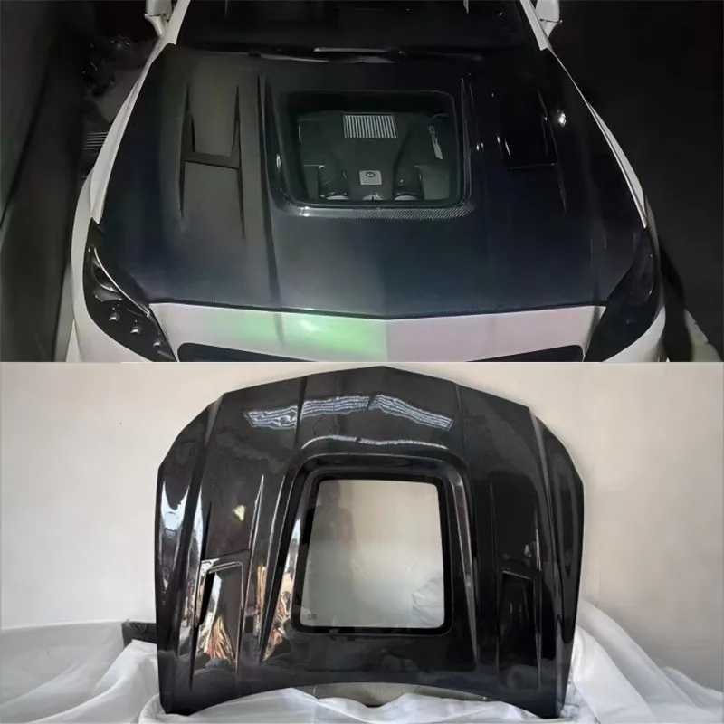 

For Mercedes Benz GLS Class W218 CLS63 Carbon Fiber Hood Engine Cover Hood Car Headliner Hood Cover Upgrade Auto Parts Kit