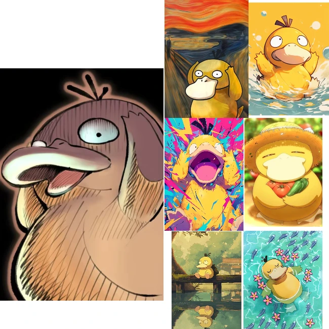 

500/1000/1200/2000PCS Jigsaw Puzzles Pokémon Cartoon Yellow Duck Family Activity Games for Gameroom Bedroom Home Decor Gift