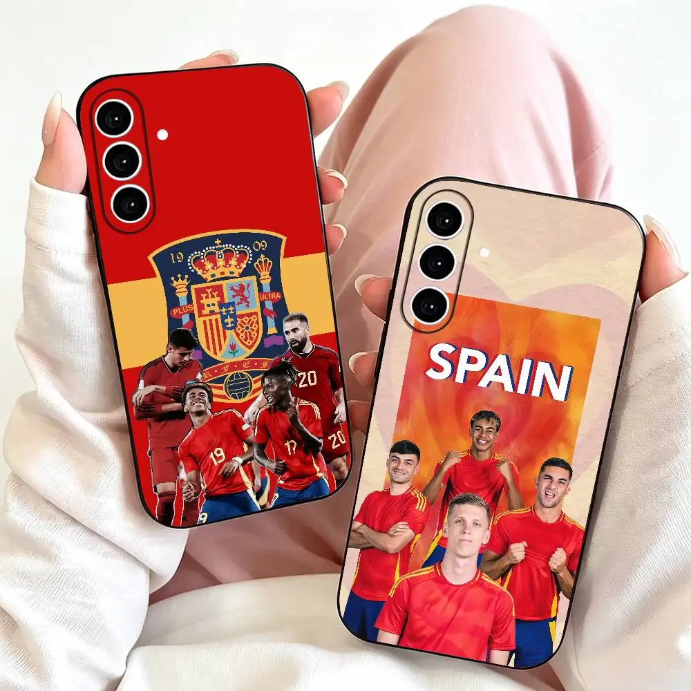 For Spain Football team  Phone Case For Samsung Galaxy A73,A72,A71,A70,A53,A52,A51,Others Soft Black Cover