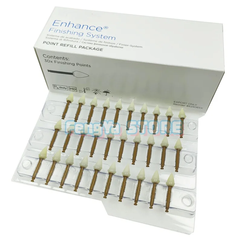 30Pcs/Box Dental Enhance Finishing System olishing  Polishing Cups/Points/Discs Refill For Low‑Speed Handpiece Teeth Polishing