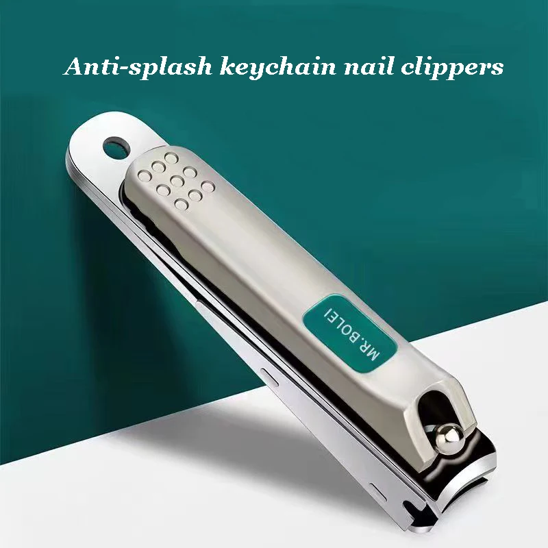 

Stainless steel splash-proof nail clippers, flat and slanted nail clippers, portable large-sized household nail clippers