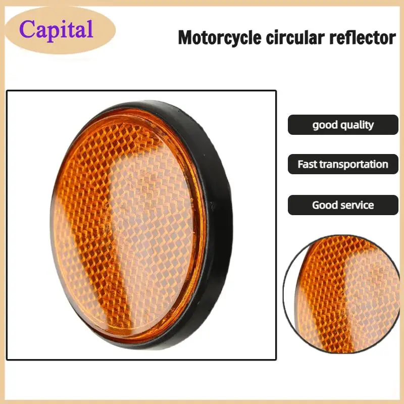 Round With Screw Plastic Reflectors Side Light For Truck Caravan Motorcycle ATV Bike Car Trailer