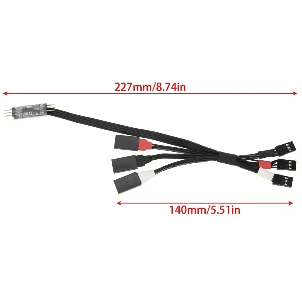 Câble de commande de servomoteur de panneau de ligne de commande de direction à quatre roues de voiture RC 4WS pour SCX24 TRX4M scx10 RC chenille