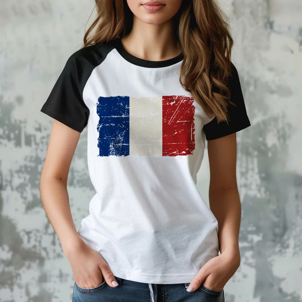 France t-shirts women graphic Tee girl y2k funny clothes