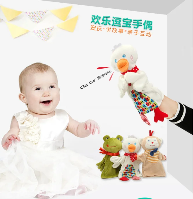 Storytelling Kinderspeelgoed 0-3 Dier Stereoscopisch Vroeg Onderwijs Spelletjes Pop Handpop Knuffel Geschenken G2