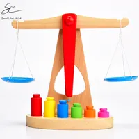 Wooden Scale Digital Balance Baby Wooden Toys For Kids Classic Balancing Game Blocks Educational Math Toy Child Learning Gift