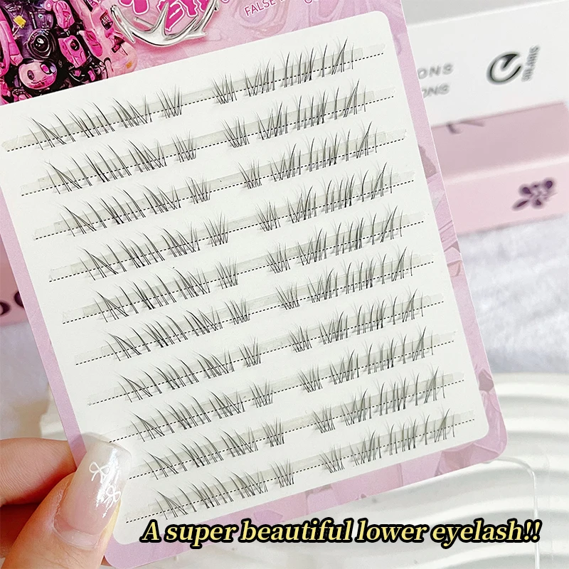 BQI coole untere Wimpern, kleberfreie falsche Wimpern, reiner Stil, lässt die Augen leicht vergrößern, einfach für Anfänger zu verwenden, niedrig
