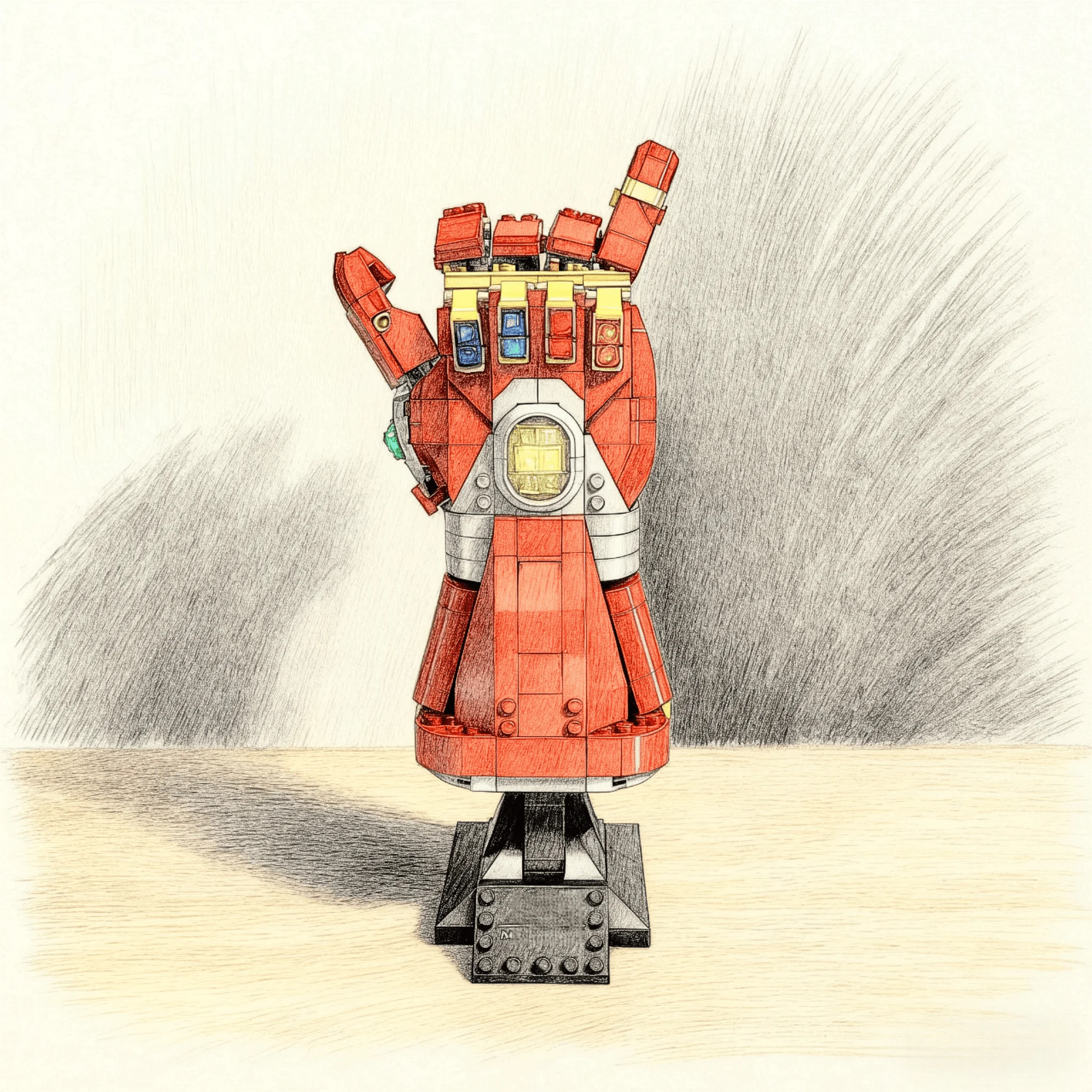 MOC New Glove Display Pieces, Brick Toys, Infinity Gauntlet, Construction Gloves, DIY Puzzle Model Gifts