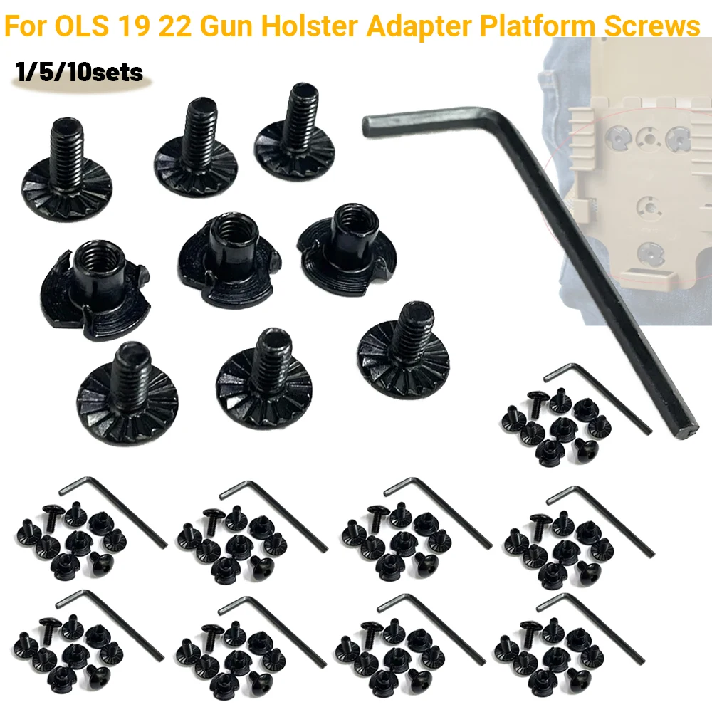 1/5/10 Sets QLS Platform Screws Nuts High Quality Useful 5mm Screw Nuts for QLS 19 22 Gun Holster Adapter Platform Screws