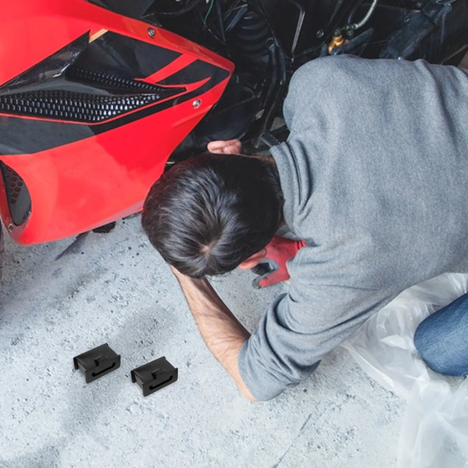 

1Pair Rear Exhaust Muffler Air Cushion Pad Universal Motorcycle Shockproof Tail Bracket Saddlebag Rubber Mounts Heat Shield