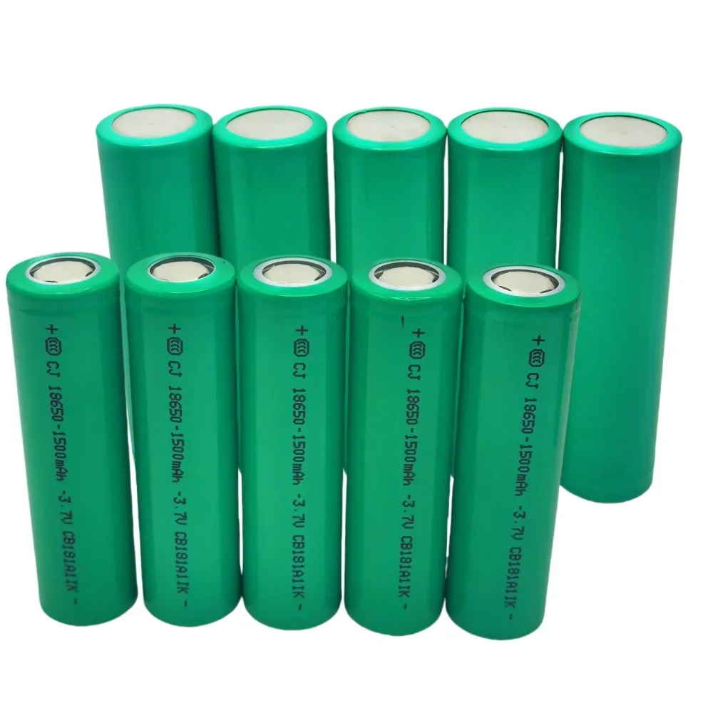 100% New 3.7V 1500mAH 18650 Lithium Ion Rechargeable Battery, Suitable for Various Electronic Products