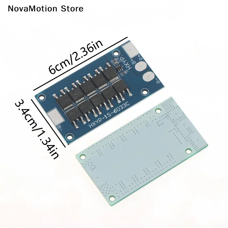 [NM]1Pcs 3.2V LiFePO4 / 3.7V Lithium Battery Protection Board 1S BMS 30A With 18650 Cell Short-Circuit Overcharge/Over-Discharge
