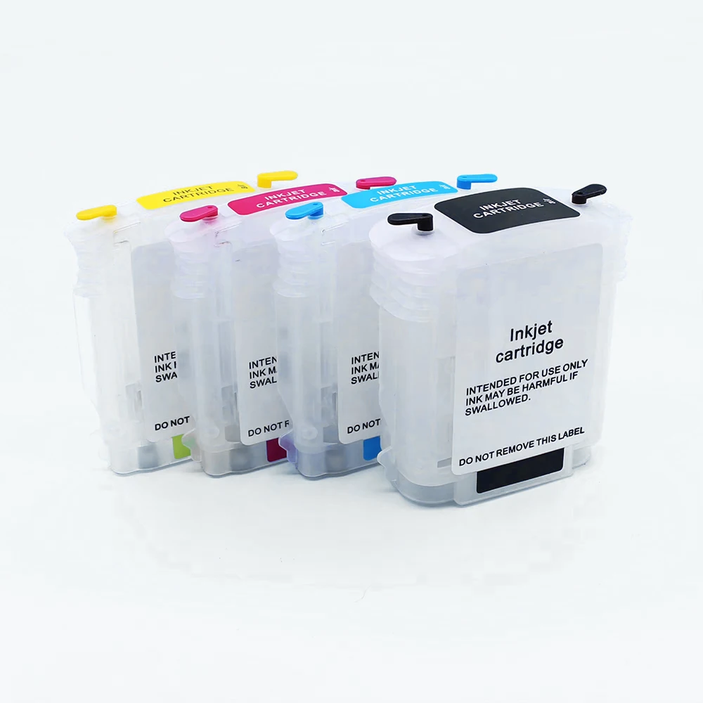 For HP 82 11 refill ink cartridge with permanent chip For HP Designjet 111 HP111 Plotters with ARC chip CH565A  C4836A C4837A