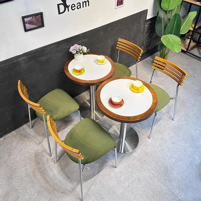 

Закусочный бар, гостиная, центр, кафе, столы, круглый ресторан, вечеринка, есть еда, кафе, стол, мраморный дубовый деревянный мебель, La Table Basse MHKFZ