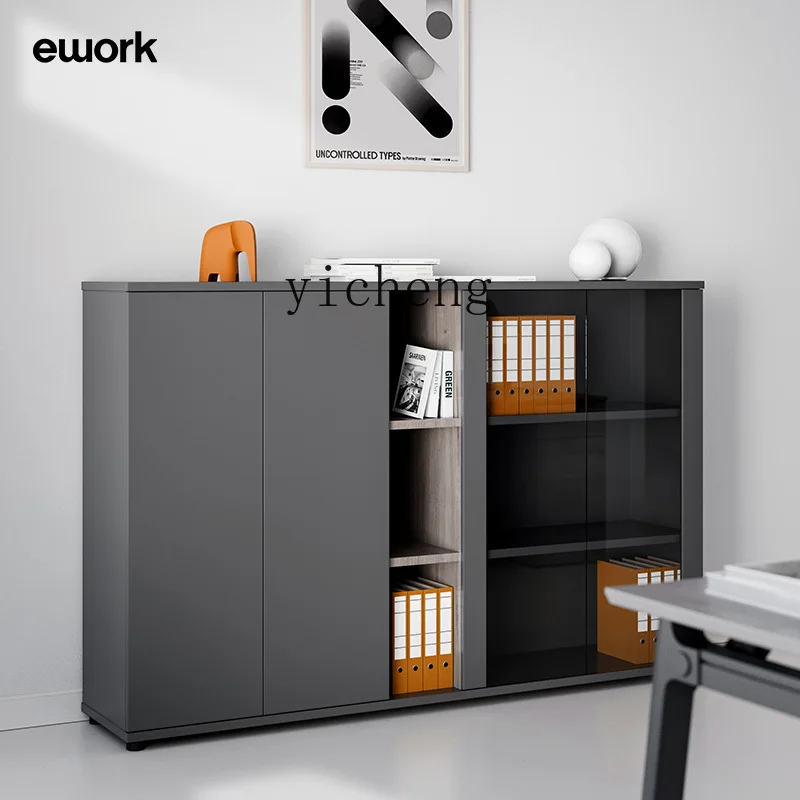 

ZK Office Furniture File Storage Cabinet Simple Office Floor Double-Door Supporting Bookcase