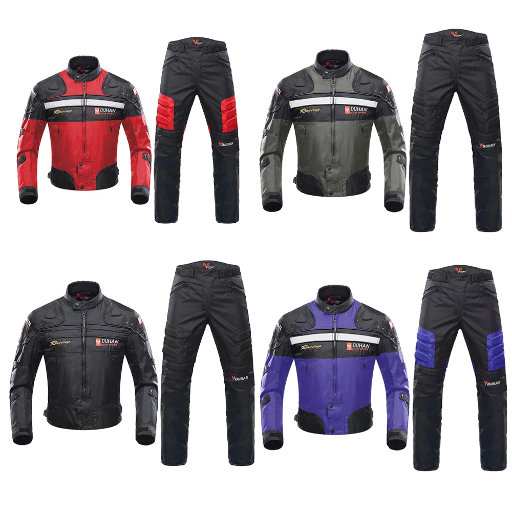 DUHAN Winter Motorcycle Jacket Men Chaqueta Moto Motocross Jacket Windproof Motorcycle Racing Jacket With Remove Linner Red