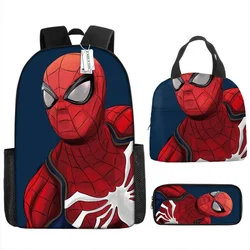 3 sztuk/zestaw Marvel dzieci 3d śliczny Spider-Man Design plecak Stitch chłopcy tornister dla dzieci plecak do przedszkola Mochila