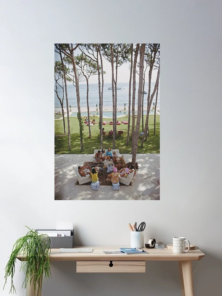 Slim Aarons - Party in Marbella, póster artístico impreso en lienzo, para decoración de sala de estar, imagen de pared para el hogar