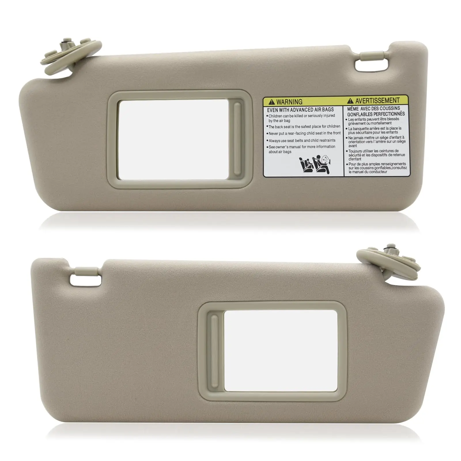 

Beige Sun Visor Set For Toyota Tacoma 2005-2012 Left And Right Side Without Light