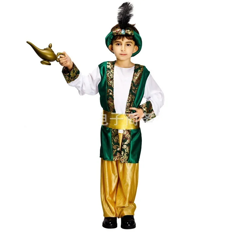 Детские костюмы арабской принцессы для мальчиков и девочек, детские египетские костюмы для косплея, костюм принца Аладдина, сценический костюм Детские костюмы арабской принцессы для мальчиков и девочек, детские египетские костюмы для косплея, костюм принца Аладдина, сценический костюм