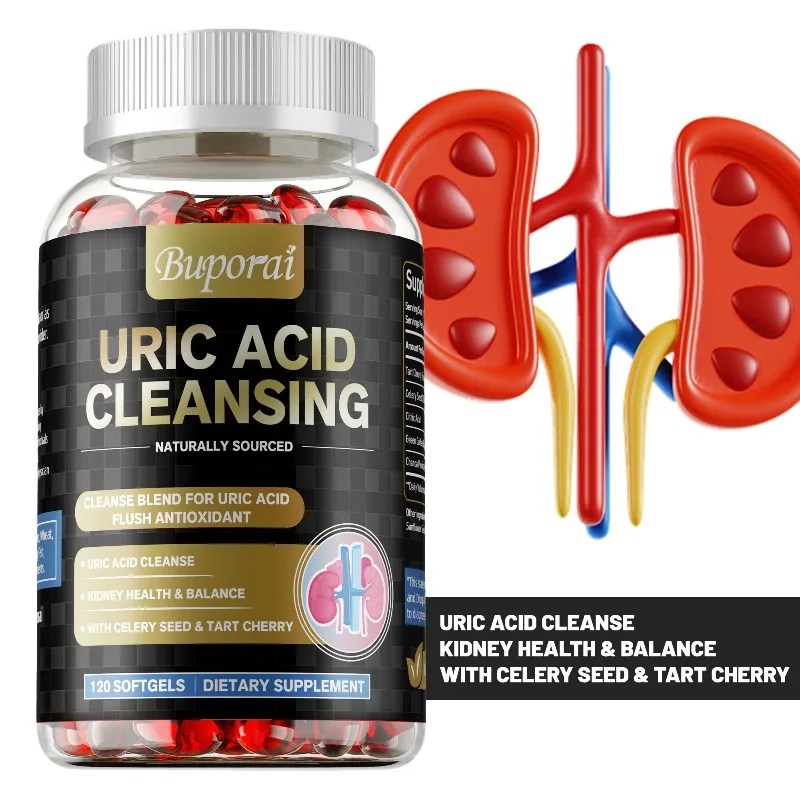 

Uric Acid Cleansing - With Tart Cherry, Uric Acid Balance, Promotes Kidney and Urinary Health, Boost Immunity, Non-GMO