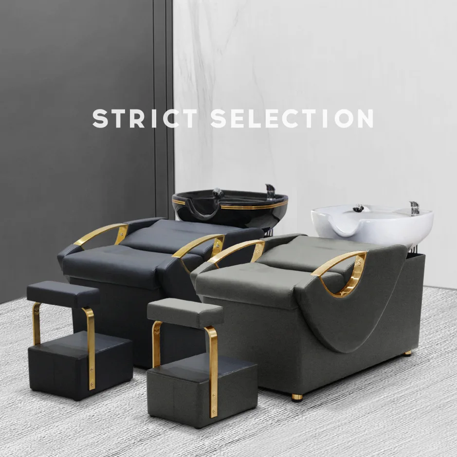 Luxury Stylist Hair Salon Chairs Professional Hairdresser Shampoo Bed Chair Head Spa Beauty Furniture for Barber Shop