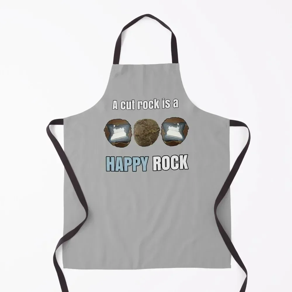 

A Cut Rock Is A Happy Rock! - Thunder Egg Apron Women's Dresses Household Items Useful Goods For Home And Kitchen Apron