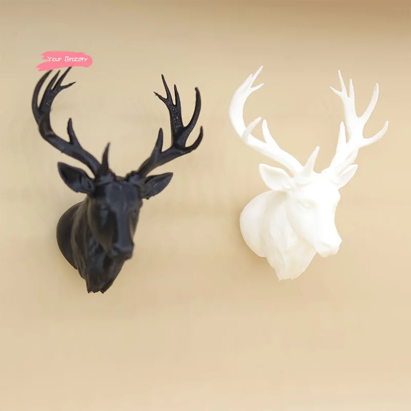 Maßstab 1:12 Hirschkopf Wandbehang Dekoration Miniatur Puppenhaus Weihnachtsszene Ornament Puppenhaus Zubehör