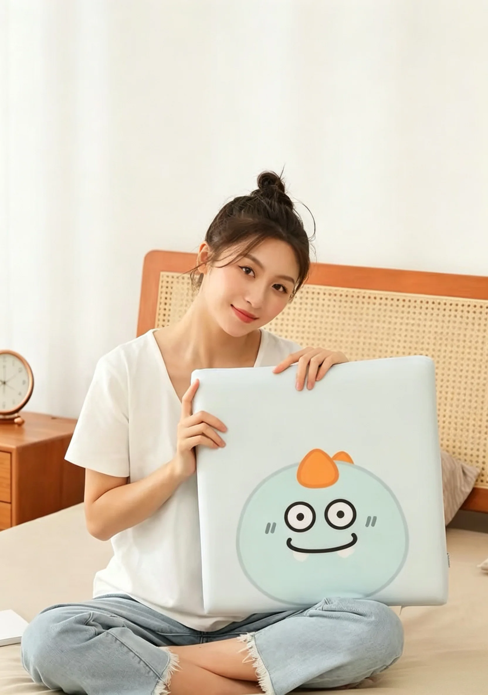 Cute Ultimate Comfort Memory Foam Seat Cushion, Slow Rebound Chair Pad for Kids Home Office Car