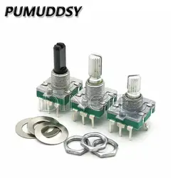 1Pcs EC16 360 Degree Rotary Encoder Switch EC16 Encoder Audio Coding 5Pin Handle Long 15MM 20MM Push Switch