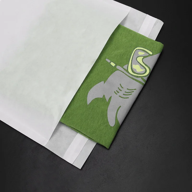 100Pcs Shipping Envelope White Semitransparent Grassin Paper Bag Degradable /Environmentally Friendly Wax Paper Packaging Bags