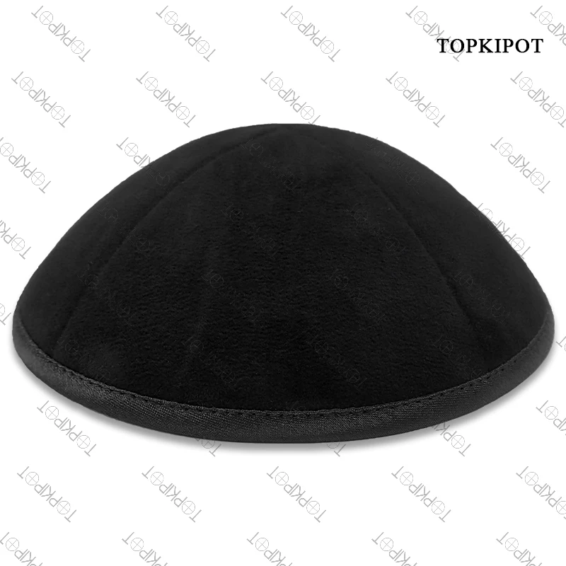

Black fashion deerskKipayarmulka Ethnic Velvet Embroidered Hats & Caps Customizable for Bar Mitzvah Brit Mila Other Celebrations