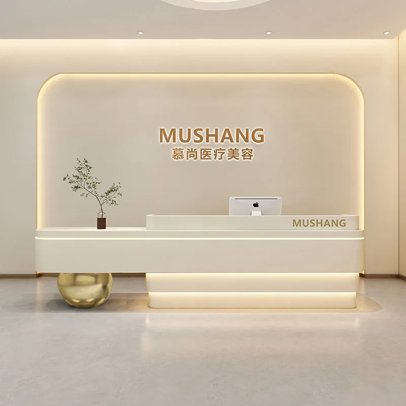 Modern Simple Luxury Reception Desk For Retail Store Versatile Can Table For Beauty Salon Clothing Shop Baking Spa Office Office