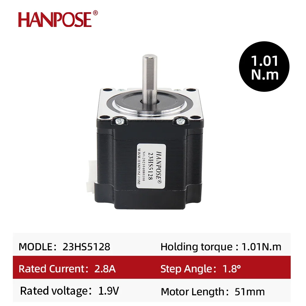 stepper motor 51mm (2.8A, 4-wire 101N.cm) 23HS5128 NEMA 23 with TB6600 Drive for NEAM23  3D printer accessorie