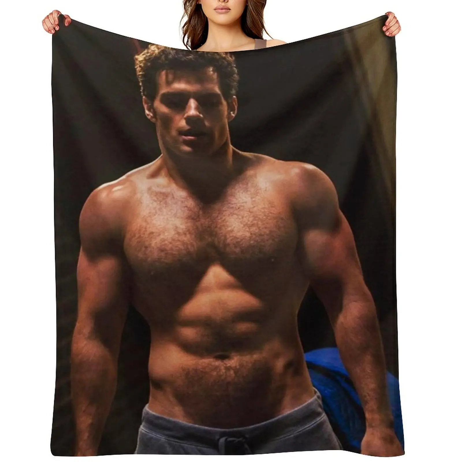 

henry cavill Throw Blanket Plaid Blankets Sofas Of Decoration anime Shaggy Blankets