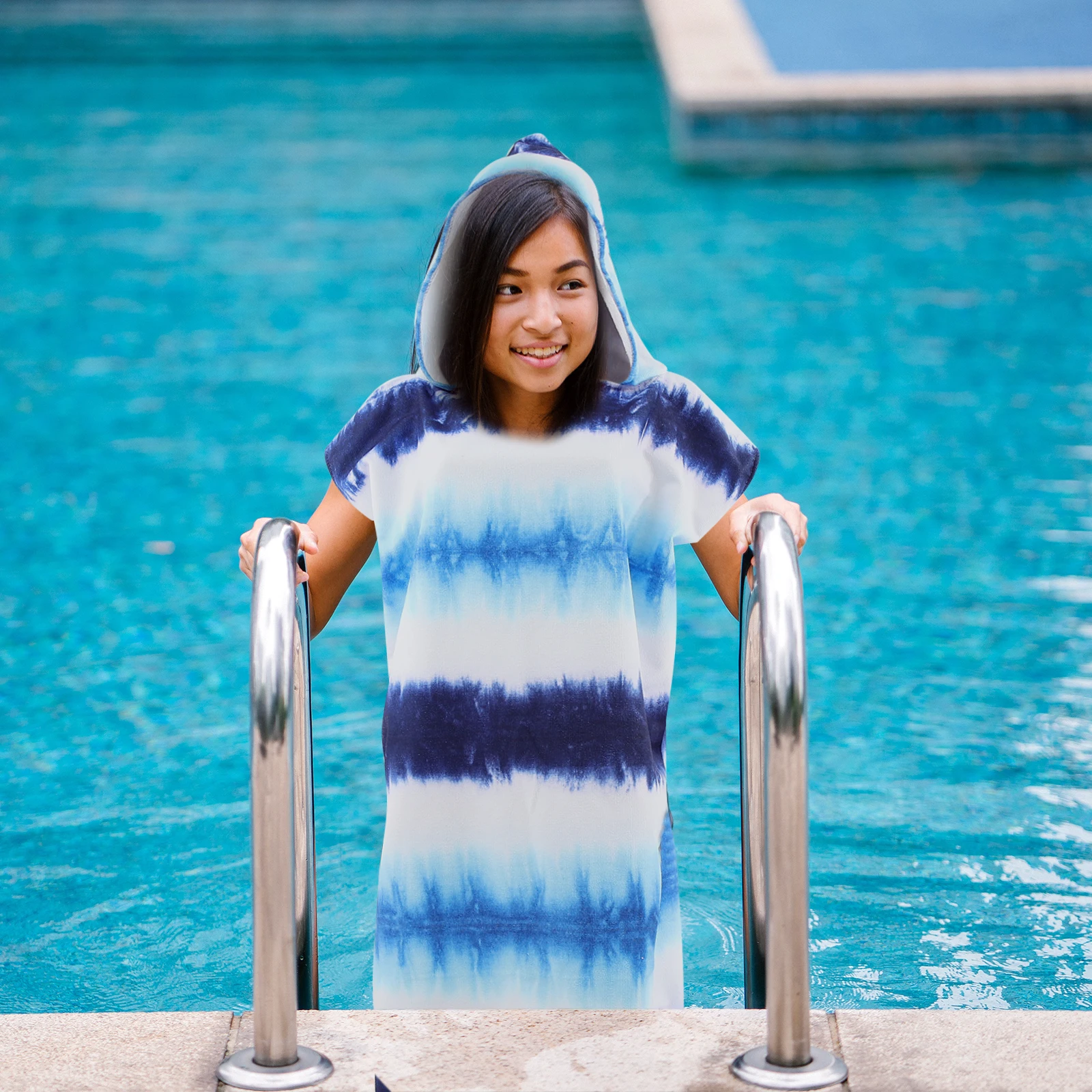 

Hooded Beach Towel Microfiber Bathing Towels Outdoor Printing Oversized Quick Dry Gym Yoga Camping Pool Spa Portable