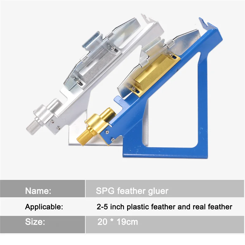 AEF5-화살 꼬리 깃털 부착 장치 스테인레스 스틸 양궁 깃털 Fletching Jig 스틱 사냥 액세서리
