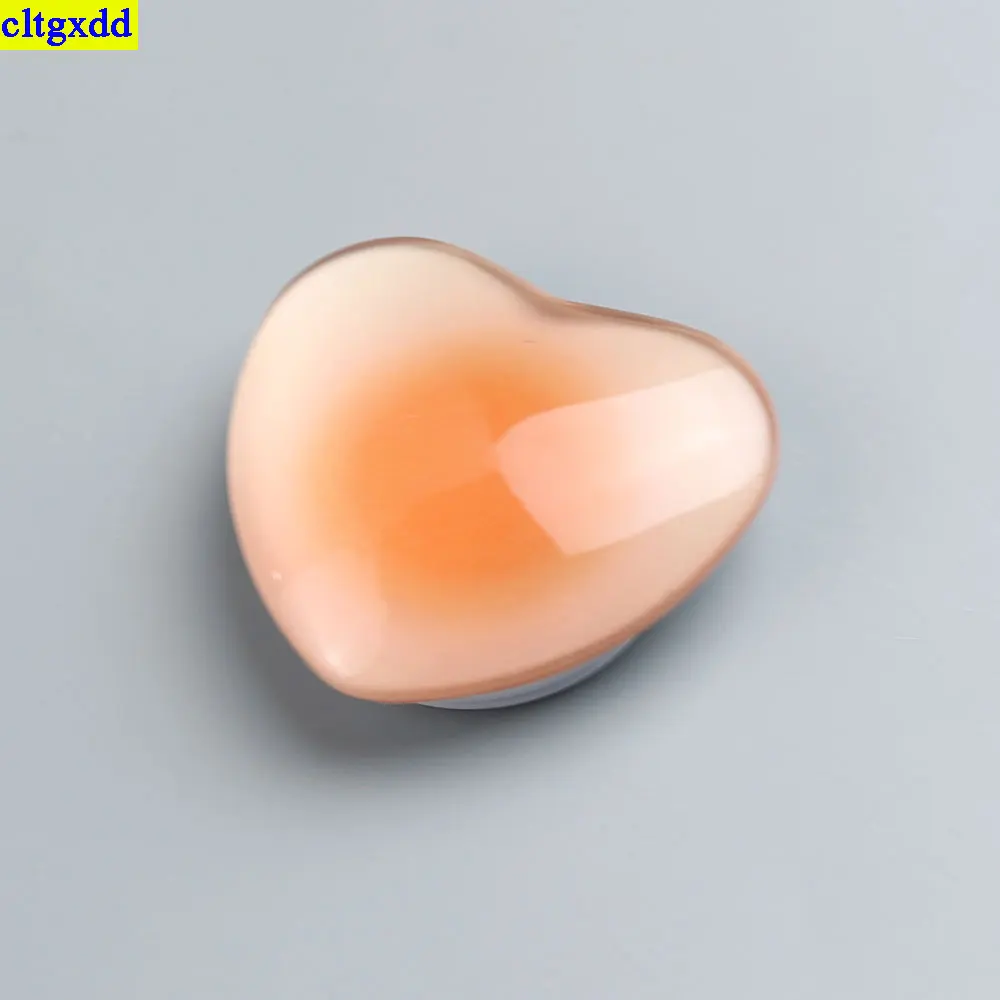 Cltgxdd, 1 pieza, pegamento transparente en forma de gota, soporte para teléfono 3D brillante en forma de corazón, soporte para airbag, agarre universal para teléfono plegable estirable