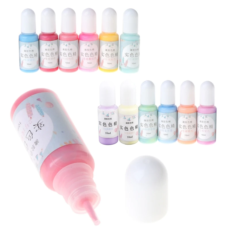 12ขวด Liquid Macaron Candy สีเรซินเม็ดสีย้อมสีเรซินอีพ็อกซี่เครื่องประดับ DIY